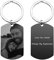 Zysta Personalized Text & Fotogravur - Edelstahl Dog Tag Schlüsselanhänger Erkennungsmarke ID Tag Gravurplatte keychain Schlüsselbund für Personalisierte Geschenke (Mit- Text & Fotogravur)