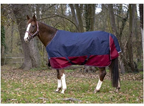 Stalldecke TYREX 1200D EquiTheme Marineblau/Bordeauxrot 165cm