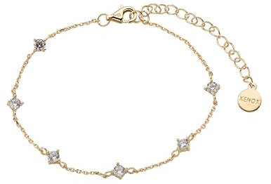 XENOX® | Krappe Armband - Damen Armband aus 925/- Sterlingsilber mit Zirkonia-Steinen | XS2037G