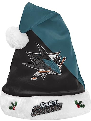 FOCO San Jose Sharks 2020 Basic Santa NHL Weihnachtsmannmütze, One Size