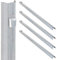 VOSS.farming 5X W-Profil Zaunanker 50cm für Wildzaun, verzinkter Stahl, mit Befestigungsanker, Knotengeflecht