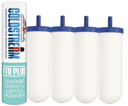 Coldstream Lot de 4 filtres à gravité de rechange CF163W, compatibles avec boîtiers de filtre à gravité en acier inoxydable