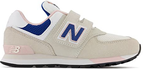 New Balance 574 Baskets pour fille, Beige/rose., 2 US - 33.5 EU - 1.5 UK