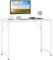 COSTWAY Schreibtisch, Kleiner Computertisch, 100 x 50 x 77 cm, Bürotisch PC-Tisch, Metallrahmen, für Homeoffice, Arbeitszimmer (Weiß)