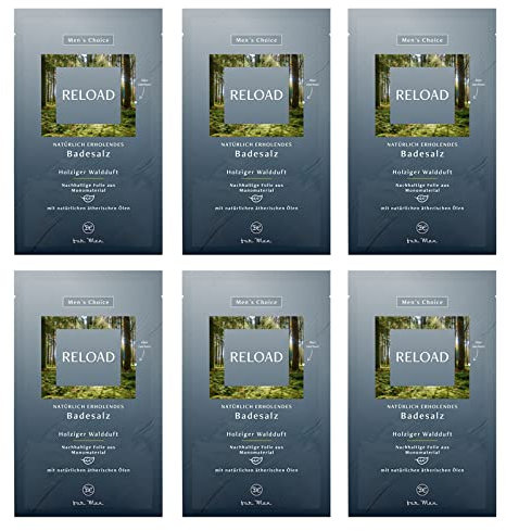 6er Pack Dresdner Essenz Pflegebad Men´s Choice Reloaded 6 x 60 g Badezusatz vegan