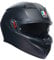 AGV - K3 E2206 MPLK Motorradhelm, Herren Integralhelm, ECE Vollvisierhelm mit Schweißabsorption, Spoiler, Lüftungsschlitzen und Kratzfestem UV-Visier, mit Intercom Ready, Schwarz