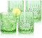 BELLAFORTE Lot de 4 verres courts incassables en plastique Tritan de 388,5 g – Myrtle Beach – Verres à whisky incassables – Sans BPA – Passe au lave-vaisselle – Vert