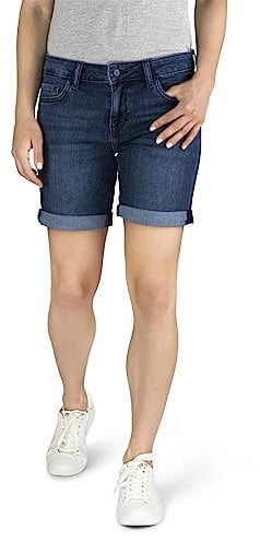 MUSTANG Damen Shorts Bermuda Kurze Jeans Hose Regular Jeansshorts Hotpants Basic Denim Stretch Baumwolle Blau w28, Größe:W 28, Farbe:Medium Dark (782)