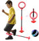 JUNBAOYYDS Kinder Blinkender Springring, Knöchel Skip Ball, Faltbare Knöchelsprungball, Springender Ball Blinkender, ​Outdoor-Hüpfspiel für Erwachsene, Kinder (rot)