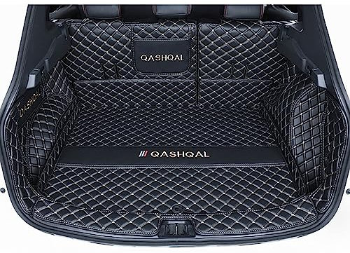 UPIKIT Auto Voller Surround Leder Kofferraummatten Kompatibel mit für Nissan Qashqai J10 J11 J12 2009-2023 2019 2020 2021 2022 Kofferraum Schutzmatten Zubehör,J11 2016-2020-C