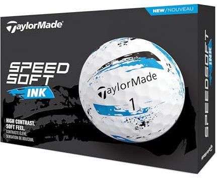 TaylorMade SpeedSoft Ink Blue Golfball, 2024