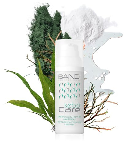 Bandi - Mattierende Feuchtigkeitscreme-gel Für Mischhaut Fettige Haut Gegen Unreinheiten Mit Spirulina Vitamin b3 Leichte Formel Für Gesunde Erfrischte Haut Jugendlichen Glanz