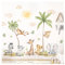 Little Deco XXL Wandtattoo Baby Safari Tiere Wandsticker Set Kinderzimmer Wandaufkleber Löwe Giraffe Elefant Babyzimmer Wanddeko DL5075-05