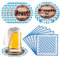 Oktoberfest Tischdeko Set mit 40 Stück Oktoberfest Untersetzer, 40 Stück servietten bayrisch,für Oktoberfest Deko Oktoberfestparty Grillfeste Bierfest Mottopartys