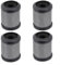 URPIZY Lot de 4 filtres d'échappement post-moteur pour aspirateur Hoover T116 série H-Free 100, pièce de rechange 35602170, accessoire de réduction de la poussière