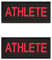 2 Stück Athlete Sportler Patch Taktische Moral Stickerei Appliques Emblem Kompatibel mit Klett für Sportler Trainiert Kleidung Rucksack Uniform Weste Hundeweste Biker Jacke Patch