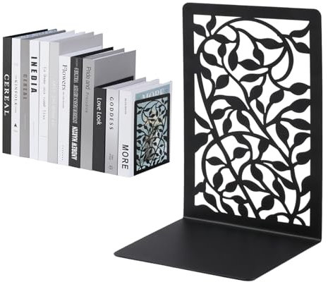 1 Pair Serre Livres pour Livres Lourds, Cale Livre Etagere Metal Noir, Presse Livres Bloc Livre pour Étagère, Serre-Livres pour Rangement Livres Maison, Bureau, Écoles