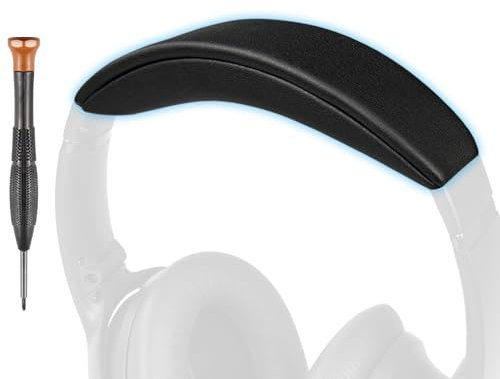 SOPROM Recambio de Almohadillas de Diadema para Bose Auriculares QuietComfort 45 (QC45)/QuietComfort SE(QC SE)/New QuietComfort Wireless, Montaje sin Costuras-Negro