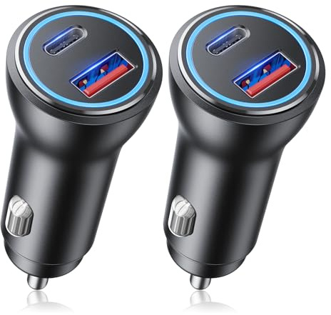 Allume Cigare USB C 2Pack Chargeur Voiture 2 Ports 48w PD QC 3.0
