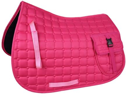 Ronyme Tapis de Selle pour Cheval avec Poche, Confort Optimal, Accessoire d'équitation Polyvalent, Tapis de Selle pour la compétition et Les Concours.