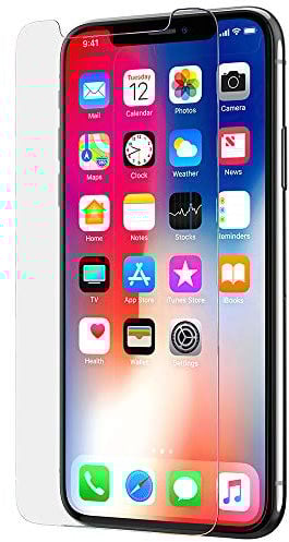 Tech21 Tempered Glass iPhone X Screen Protector (Screen Protector, Apple, iPhone X, Scratch-Resistant, 2 Piece)
