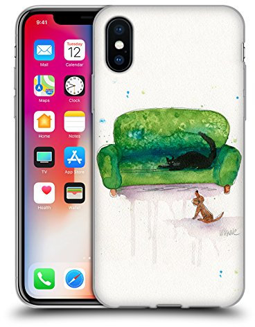 Head Case Designs Offizielle Wyanne Couch Cat and Dog Tiere 2 Gel Handyhülle Hülle [Militärischer Schutzgrad] Kompatibel mit Apple iPhone X/iPhone XS