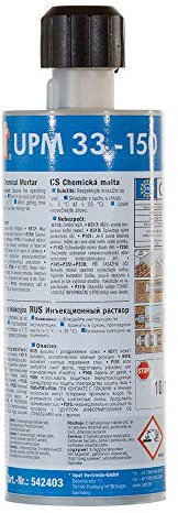 Upat Injektionsmörtel UPM 33-150 CX, 1 Stück, Der wirtschaftliche Injektionsmörtel für standard Befestigungen.