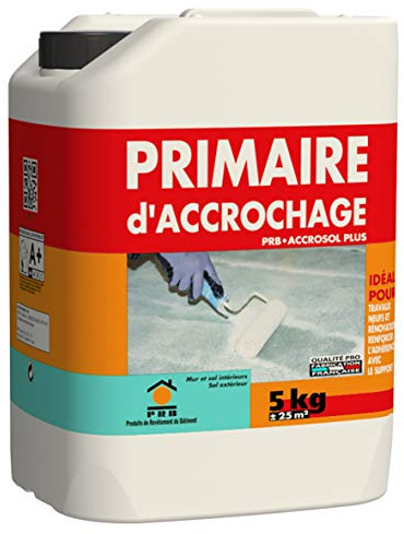 Primaire d’Accrochage Multi-Supports 5kg - Sous-Couche Universelle pour Béton, Plâtre, Carrelage et Bois - Adhérence Maximale Intérieur/Extérieur