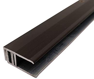 ufitec® Profi Smart Profilsystem für Vinylböden und Designböden, geeignet für Belagshöhen von 5-9 mm - ALU eloxiert - Bronze Dunkel - (Abschlußprofil - Länge: 90 cm, Bronze Dunkel)