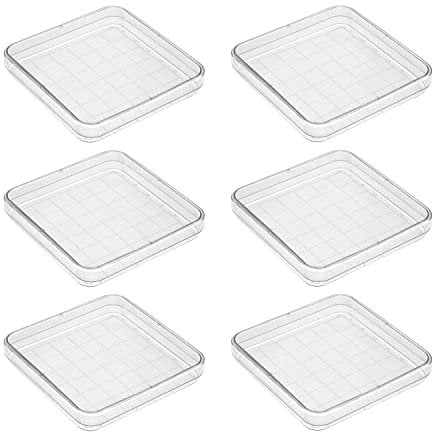 Othmro Lot de 10 coupelles de pétri rectangulaires en plastique 100 x 17 mm pour culture de cellules et autres scientifiques