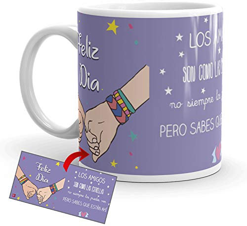 Kembilove Taza de Desayuno para Amigos – Taza de Amigo Ideal para Regalar Amigo Invisible, Cumpleaños – Taza de Cerámica Regalo Original