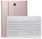 Claelech Galaxy Tab S4 10.5 Tastatur Hülle (QWERTY), Slim Flip Leder Stand Cover mit magnetischen, abnehmbaren Bluetooth Wireless Tastaturen für Samsung Galaxy Tab S4 T830 T835 (Roségold)