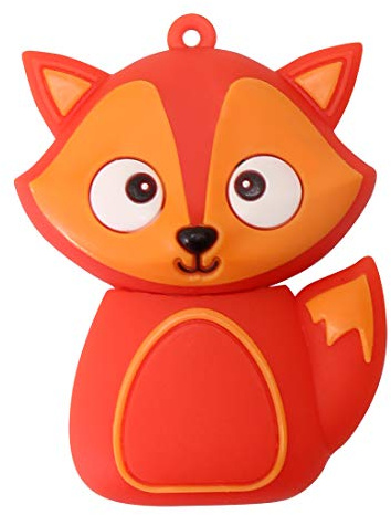 HOZYALE USB Flash Drive Cute Cartoon Shape USB 2.0 Memory Stick Pen Drives with Gift Box (16GB, Fox)