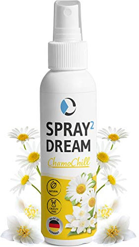 Kissenspray Spray2Dream zum Einschlafen | Schlafspray mit römischer Kamille und Jasmin | Ätherische Öle zum Entspannen | Aroma Duft-Öl mit essential oils | Deep Sleep Spray für Kopf-Kissen - 100ml