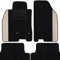 moto-MOLTICO Fußmatten Auto Velours Autoteppiche Schwarz Automatten Set 4-teilig - Auffälliges Design - passend für Renault Captur 2014-2019 (Beiges Muster)
