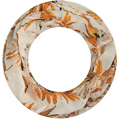 Majea Loop Schal Damen Schlauchschal Halstuch schmaler Loopschal (880050) (beige 5)
