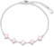 Philip Jones Bracciale con Pietre preziose di Quarzo Rosa