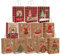 Geschenktüten Weihnachten, 12 Stück Weihnachtstüten Papiertüten mit Griff, Weihnachts Kraft Geschenktaschen, Zur Aufbewahrung von Geschenken, Gebäck, Partyzubehör (21 x 15 x 8 cm)