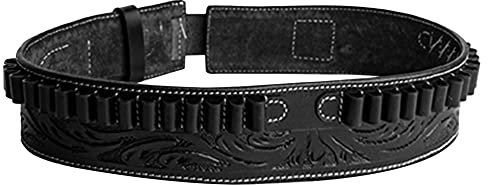 Hulara Full Grain Buff Leather Gun Belt 22 Patronengürtel Western Patronengürtel Kostüm Bullet Gürtel für Herren | Western-Waffengürtel für Damen (34-36)