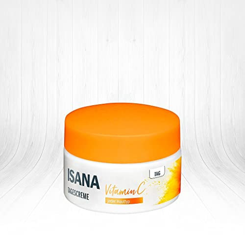 IISANA Vitamin C Tagescreme 50 ml für jeden Hauttyp, mit Hyaluron und Grapefruitextrakt, LSF 15