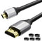 Cable micro HDMI a HDMI de 20 pies, cable HDMI completo a micro HDMI de alta velocidad, compatible con 4K a 60Hz HDR ARC, compatible con GoPro Hero, cámara deportiva, Raspberry Pi 4, cámara Sony,