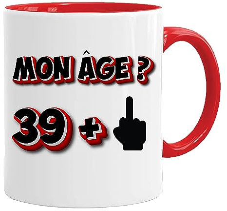 Jungle Mug Cadeau d'Anniversaire 40 Ans Rigolo | Pour Lui ou Elle - Profanité Grossière | Tasse Humour Original Homme Femme (40)