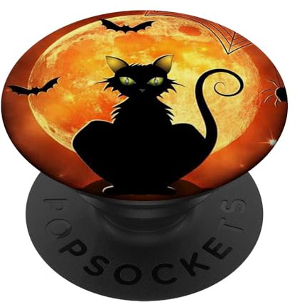 Pop Sockets Grip Stand Halloween cat Pumpkin PopSockets Swappable PopGrip