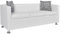 BaraSh 3-Sitzer-Sofa Weiß Kunstleder Modern 170 x 62,5 x 63 cm Sofa 3 Seater