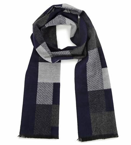 Miss Lulu Herrenschal Winter Warm Weiche Schals Mode Business Kariert Schal Geschenke für Männer