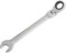 DAKCOS Cle mixte Clé à cliquet 14 mm - Clé à cliquet métrique articulée en CR-V avec finition chromée mate