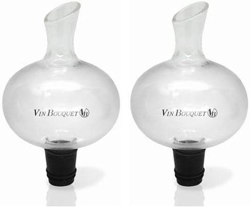 VB VIN BOUQUET - Decantador de Vino Vertedor Cristal, Aireador Vino (Paquete de 2)