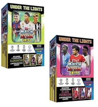 Topps Champions League Match Attax EXTRA 2023/24-1x Booster Tin Set alle beiden verschiedenen