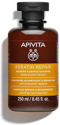 Apivita Keratin Repair Shampoo 250ml – Nährend & Reparierend für Trockenes, Geschädigtes Haar – Sulfatfrei mit Honig & Pflanzlichem Keratin – Gegen Haarbruch, Spliss & Frizz