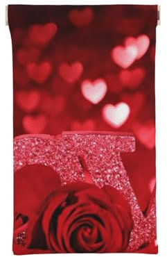 XDVPALNE San Valentino stampato, Custodia per occhiali Borsa per occhiali Custodia per occhiali portatile Custodia per occhiali da sole in pelle PU